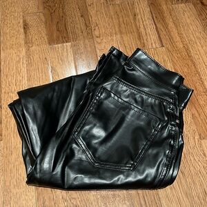 Revice black fake leather pants